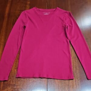 Ann Taylor Fuchsia Long Sleeve Top